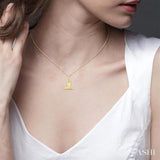 1/8 ctw Buddha Petite Round Cut Diamond Fashion Pendant With Chain in 10K Yellow Gold