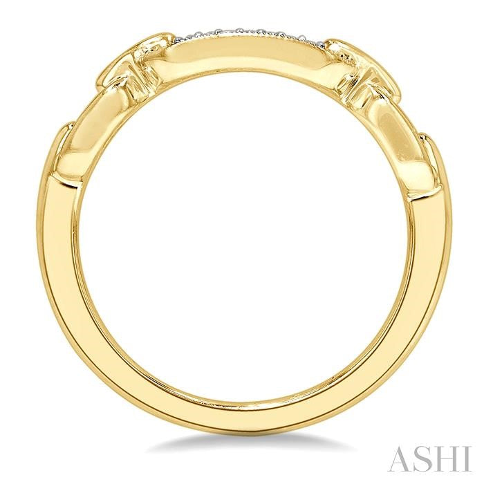 Gold Vermeil Paperclip Diamond Fashion Ring