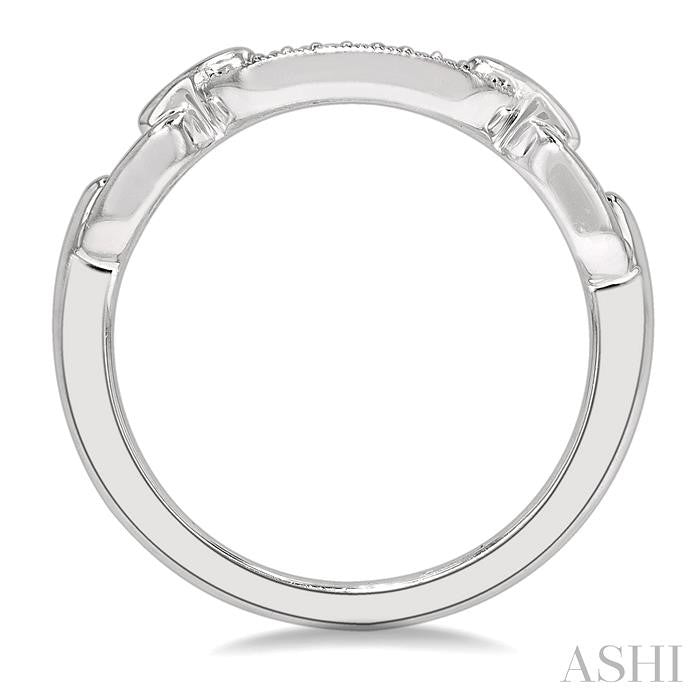 Silver Paperclip Diamond Fashion Ring