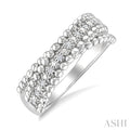 Bead Bijoux Silver Bold Bypass Diamond Fashion Band