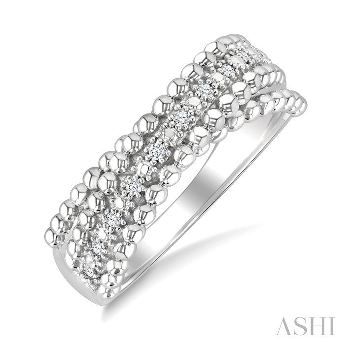 Bead Bijoux Silver Bold Bypass Diamond Fashion Band