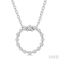Silver Circle Petite Diamond Fashion Pendant