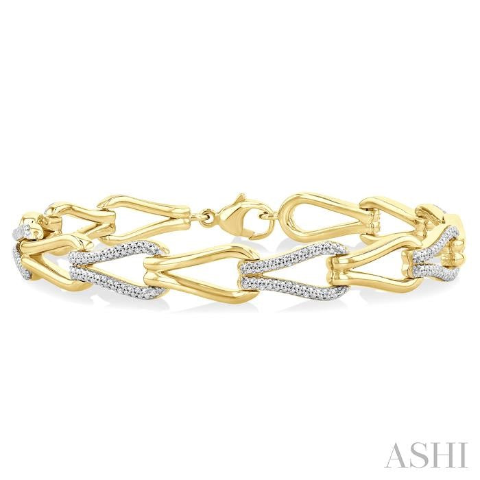 Gold Vermeil Bold Knot Diamond Fashion Bracelet