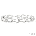 Silver Bold Knot Diamond Fashion Bracelet