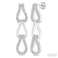 Silver Bold Knot Diamond Fashion Earrings