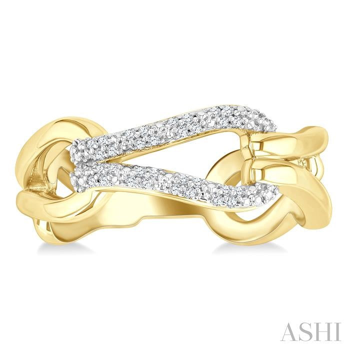 Gold Vermeil Bold Knot Diamond Fashion Ring