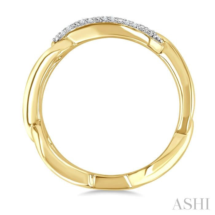Gold Vermeil Bold Knot Diamond Fashion Ring