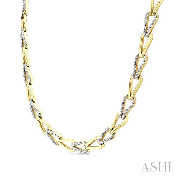 Gold Vermeil Bold Knot Diamond Fashion Necklace