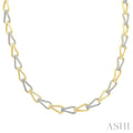 Gold Vermeil Bold Knot Diamond Fashion Necklace