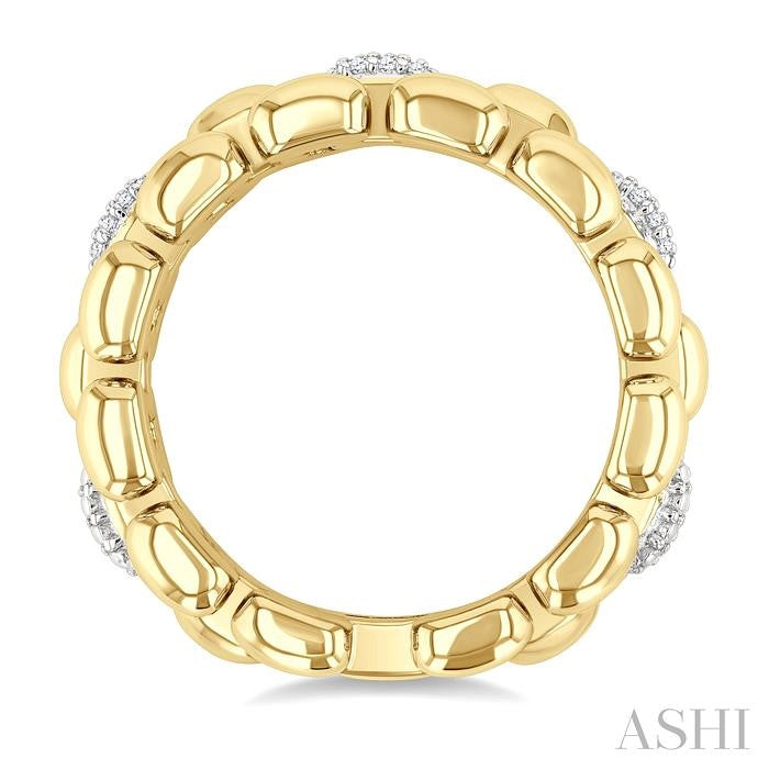 Gold Vermeil Bold Panther Link Diamond Fashion Ring