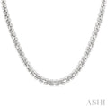 Silver Bold Panther Link Diamond Fashion Necklace
