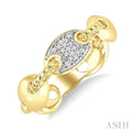 Gold Vermeil Bold Mariner Link Diamond Fashion Ring
