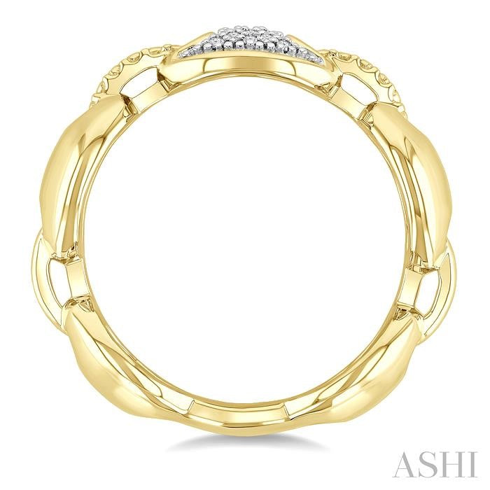Gold Vermeil Bold Mariner Link Diamond Fashion Ring