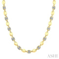 Gold Vermeil Bold Mariner Link Diamond Fashion Necklace