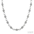 Silver Bold Mariner Link Diamond Fashion Necklace