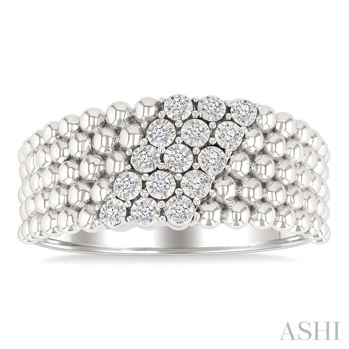 Bead Bijoux Silver Bold Diamond Fashion Ring