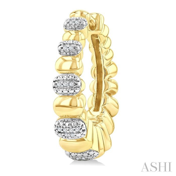 Gold Vermeil Bold Diamond Hoop Fashion Earrings