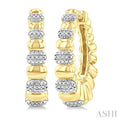 Gold Vermeil Bold Diamond Hoop Fashion Earrings