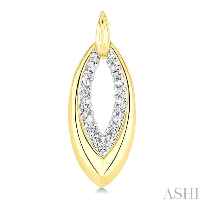 Gold Vermeil Bold Marquise Shape Diamond Fashion Earrings