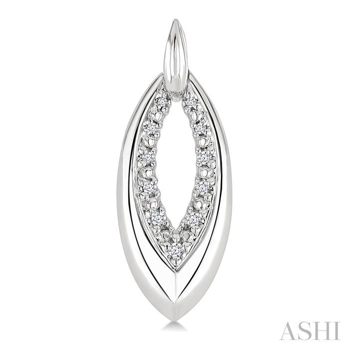 Silver Bold Marquise Shape Diamond Fashion Earrings
