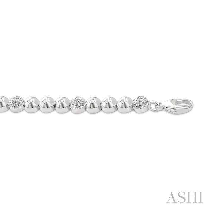 Bead Bijoux Silver Bold Diamond Fashion Bracelet