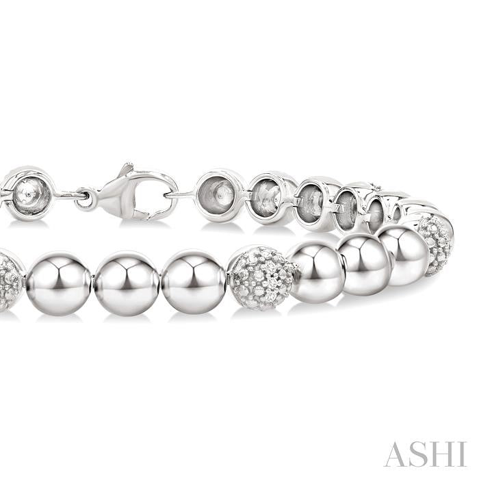 Bead Bijoux Silver Bold Diamond Fashion Bracelet