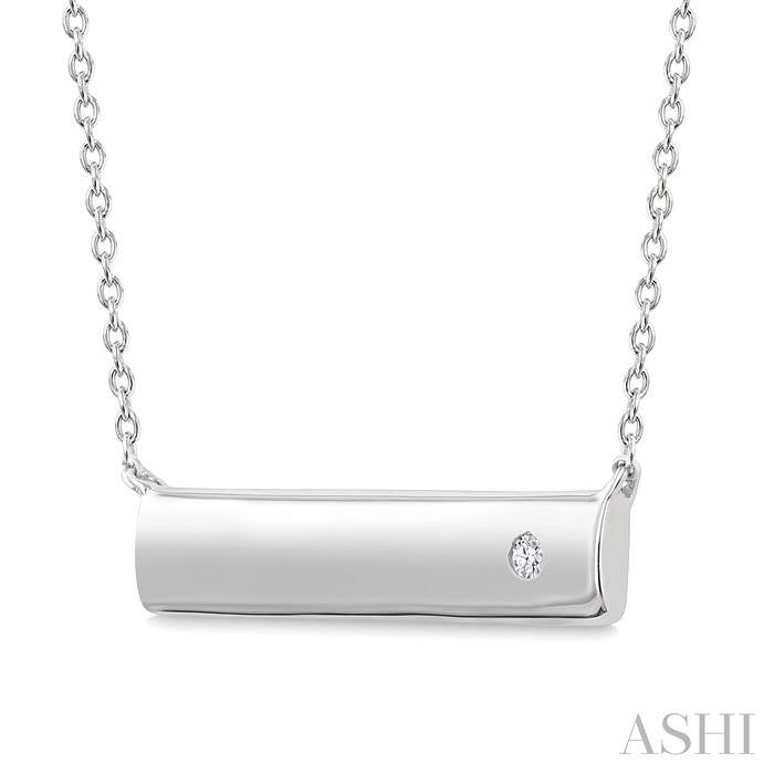 Silver Bar Diamond Fashion Pendant