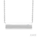 Silver Bar Diamond Fashion Pendant