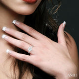 1 ctw Round Cut Diamond Heart Shape Lovebright Ring in 14K White Gold