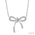 Silver Bow Diamond Fashion Pendant