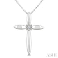 Silver Cross Diamond Fashion Pendant