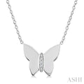 Silver Butterfly Diamond Fashion Pendant
