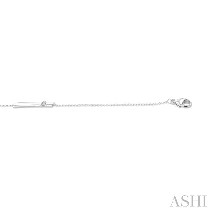 Silver Bar Diamond Fashion Chain Bracelet