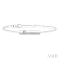 Silver Bar Diamond Fashion Chain Bracelet