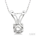 Round Shape Diamond Solitaire Pendant