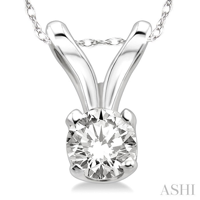 Round Shape Diamond Solitaire Pendant
