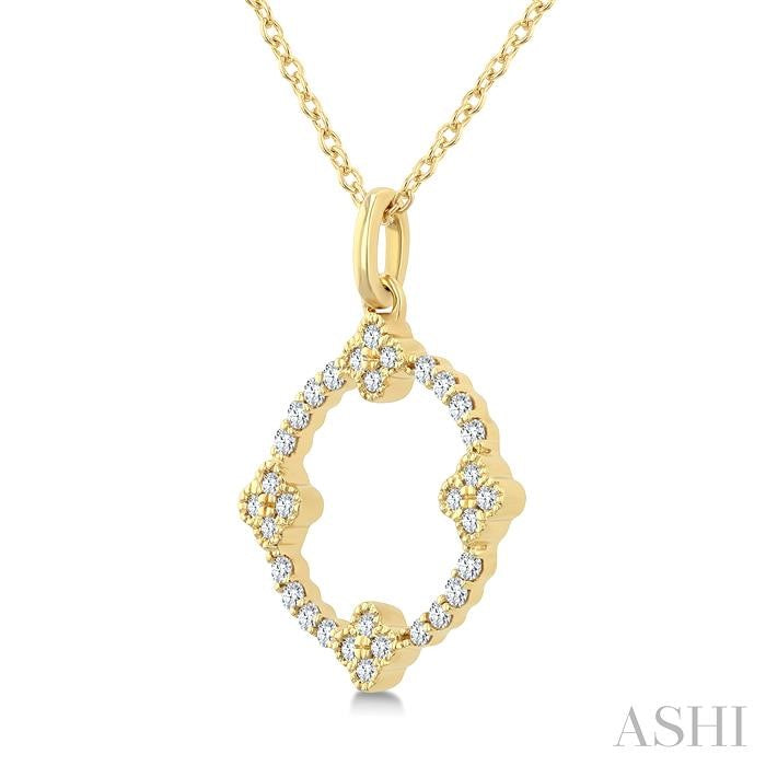 Clover Circle Diamond Pendant