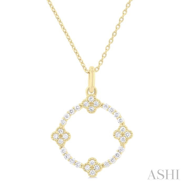 Clover Circle Diamond Pendant