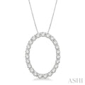 Oval Shape Diamond Pendant