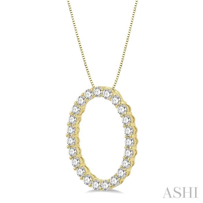 Oval Shape Diamond Pendant