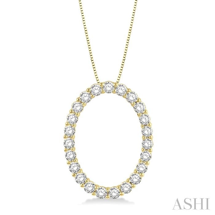 Oval Shape Diamond Pendant
