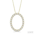 Oval Shape Diamond Pendant