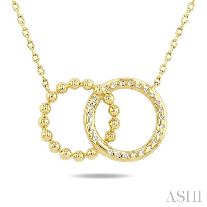 Circle Interlock Diamond Fashion Pendant