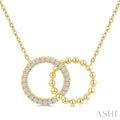 Circle Interlock Diamond Fashion Pendant