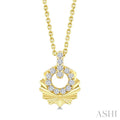 Circle Fluted Diamond Fashion Pendant