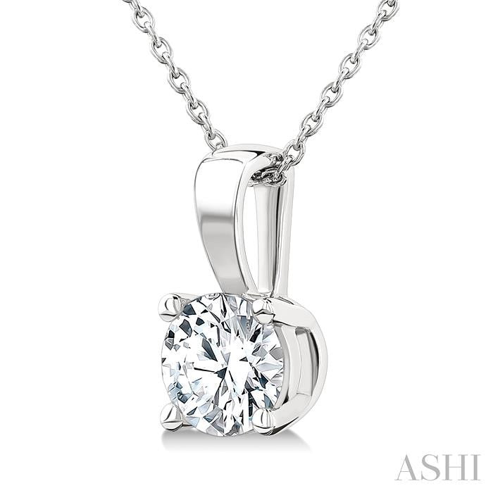 Round Shape Diamond Solitaire Pendant
