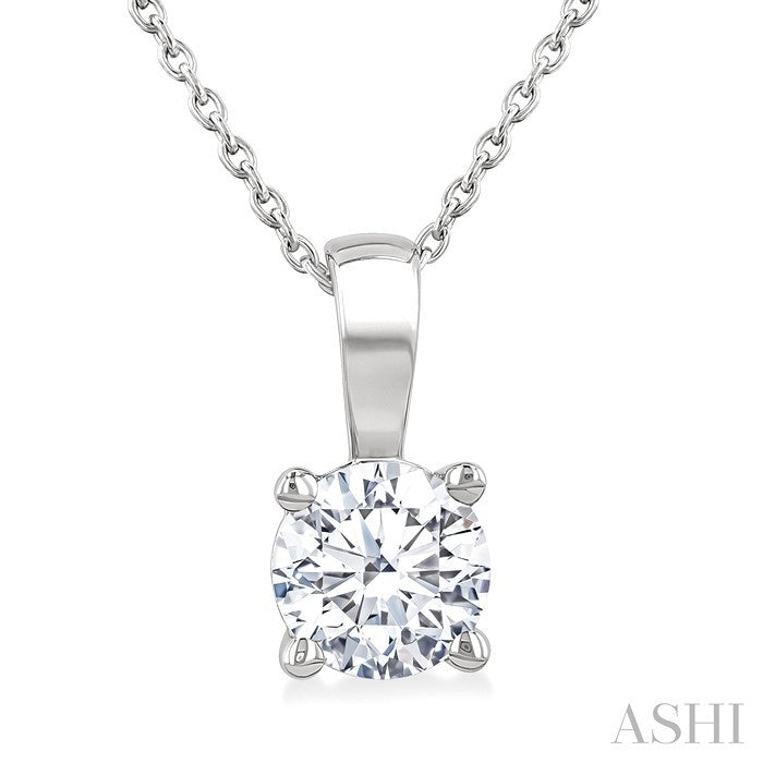 Round Shape Diamond Solitaire Pendant