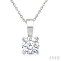 Round Shape Diamond Solitaire Pendant