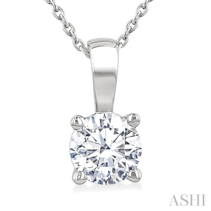Round Shape Diamond Solitaire Pendant