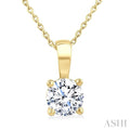 Round Shape Diamond Solitaire Pendant